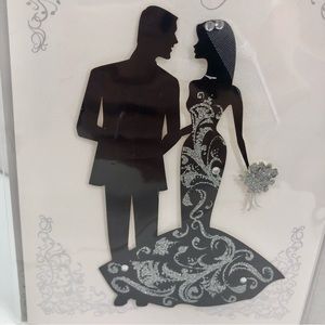 3D BURGOYNE CARD BRIDE AND GROOM WEDDING CARD